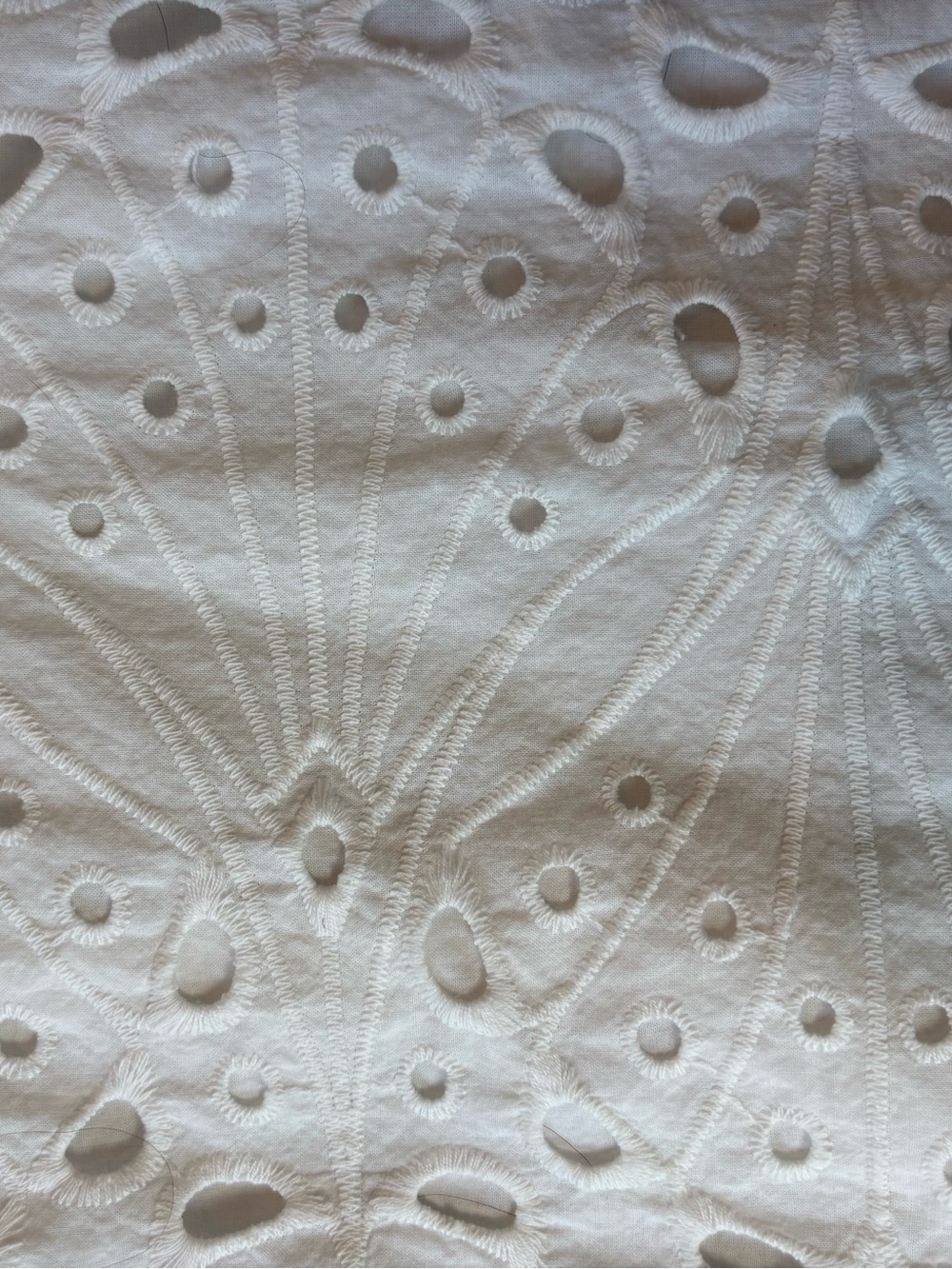 Zara White Eyelet Shirt Dress Collared Button Front Embroidered Size Small - Picture 10 of 10